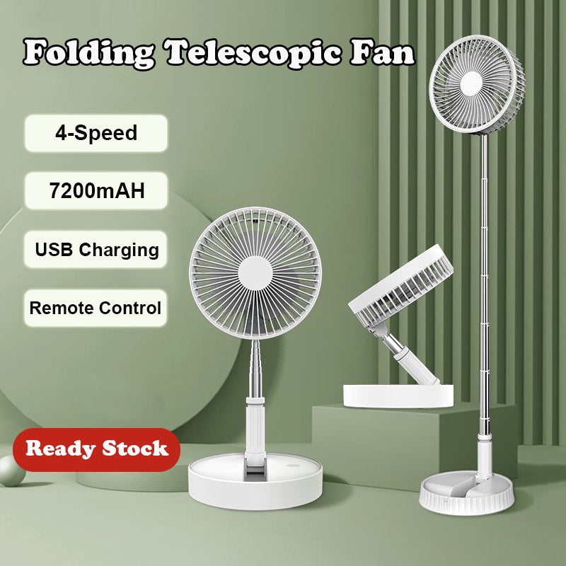 Folding Retractable Rod USB Charging Fan