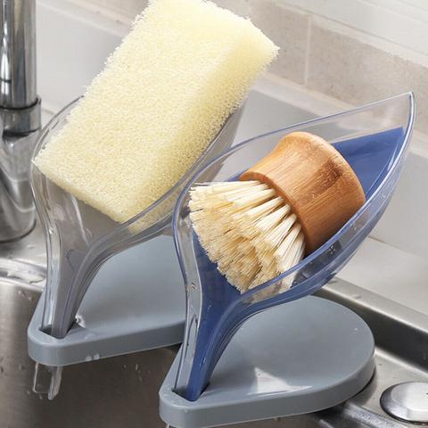 2 PCS of Creative leaf drain soap box