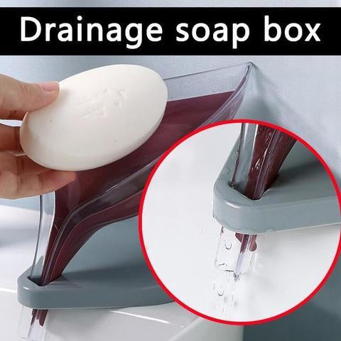 2 PCS of Creative leaf drain soap box