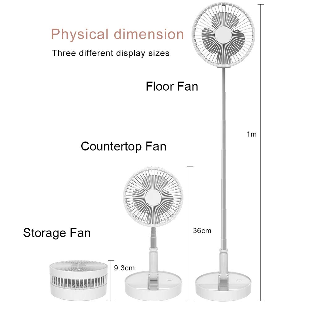 Folding Retractable Rod USB Charging Fan
