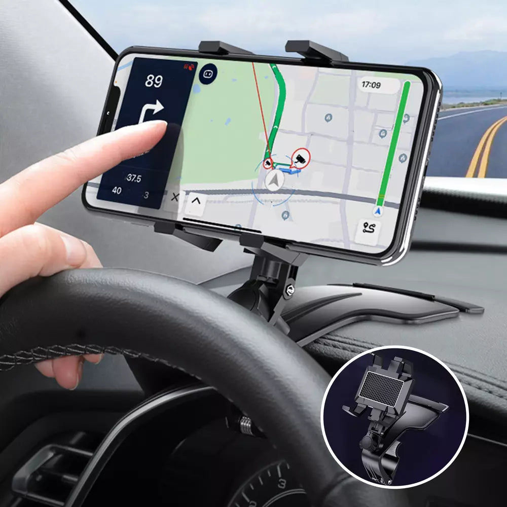 360° Rotating Car Phone Holder with Clamp